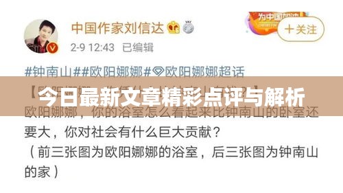 今日最新文章精彩点评与解析